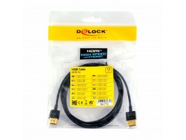 Delock kabel HDMI 3D 4K slim 1,5m 84772