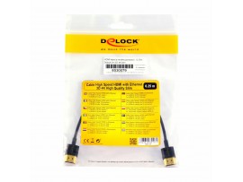 Delock kabel HDMI 3D 4K slim 0,25m 85117