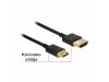 Delock kabel HDMI mini  3D 4K slim 2m črn 84778