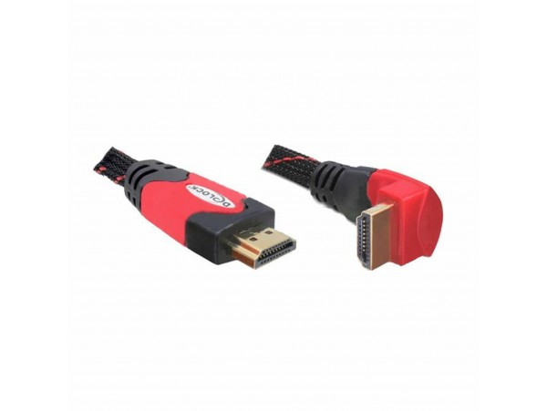 Delock kabel HDMI kotni 4K rdeč 5m 82688