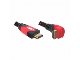 Delock kabel HDMI kotni 4K rdeč 3m 82687