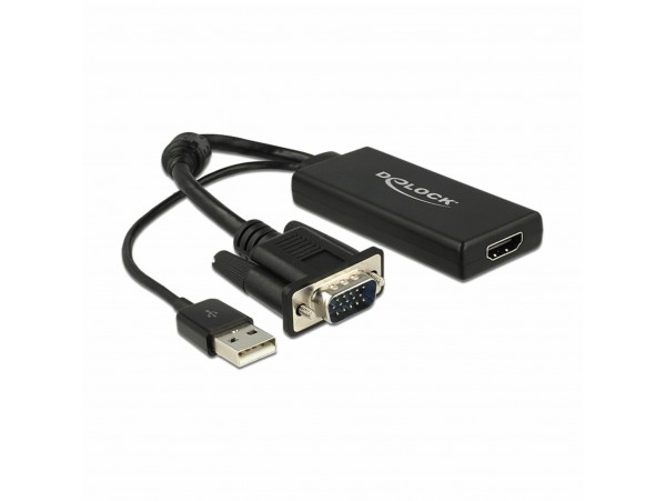 Delock adapter VGA M - HDMI Ž Aktivni 25cm 62668