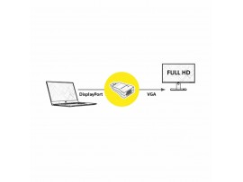 Value adapter DisplayPort-VGA črn 12.99.3156-10