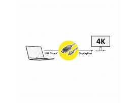 Value kabel USB TipC-DisplayPort 2m 4k črn 11.99.5846-10