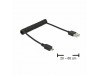 Delock kabel USB A-B mikro spirala do 0,6m 83162