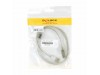 Delock podaljšek USB A-A 1m dvojno oklopljen transparent 83881
