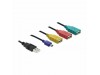 Delock hub USB na kablu 3xA mini USB 61724