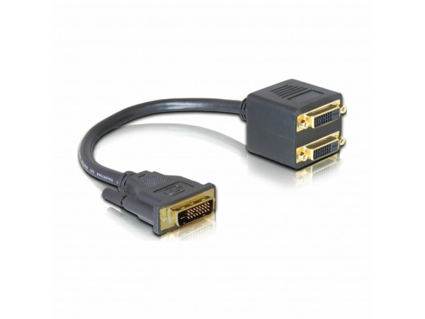 Delock adapter 1x DVI 24+1M / 2x DVI 24+1 Ž 65051
