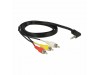 Delock kabel avd/vid 3.5M/4pinKotni-3x Cinch 1,5m 84724
