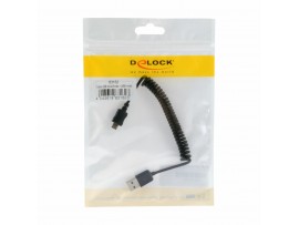 Delock kabel USB A-B mikro spirala do 0,6m 83162