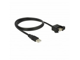 Delock podaljšek USB A-A 1m vgradni črn 85106