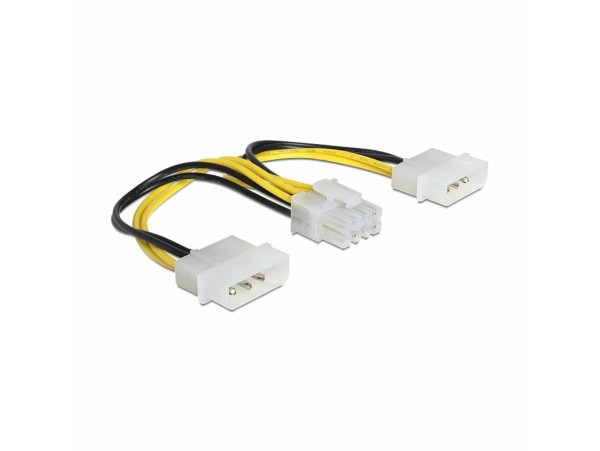 Delock adapter DC 2x Molex M - 8pin EPS 83410