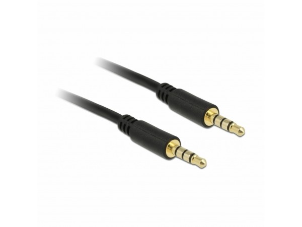 Delock kabel AVDIO 3,5M-3,5M 4pin 1m črn 83435