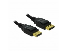 Delock kabel DisplayPort 1m 4K 60Hz 20-pin povezan črn 82423 Delock kabel DisplayPort 1m 4K 60Hz 20-pin povezan črn 82423