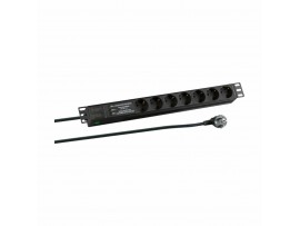 EFB razdelilec rack 7x220V ALU prenapetostna zaščita 2m EK631DE.3