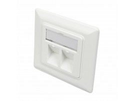 Digitus podometna vtičnica 2x RJ45 kotna 80x80 DN-93801-1
