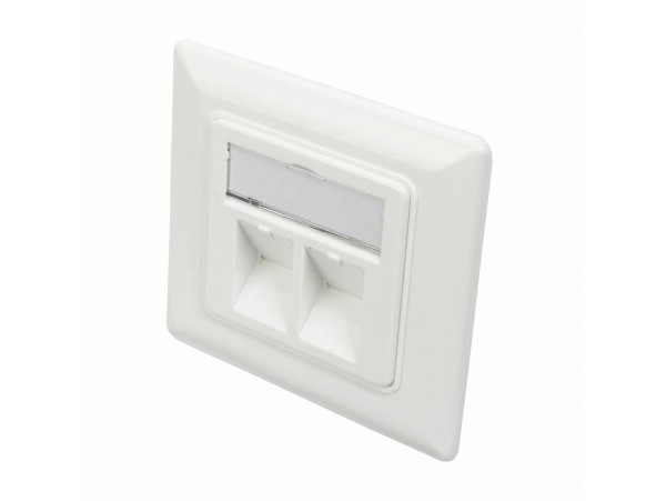 Digitus podometna vtičnica 2x RJ45 kotna 80x80 DN-93801-1