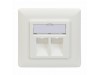 Digitus podometna vtičnica 2x RJ45 kotna 80x80 DN-93801-1