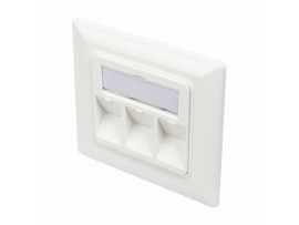 Digitus podometna vtičnica 3x RJ45 kotna 80x80 DN-93821