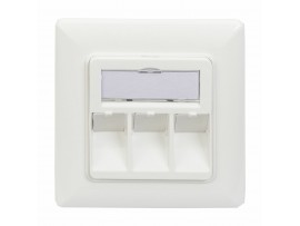 Digitus podometna vtičnica 3x RJ45 kotna 80x80 DN-93821