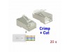 Delock RJ45 konektor CAT.6 FTP Crimp & Cut pak/20 86454