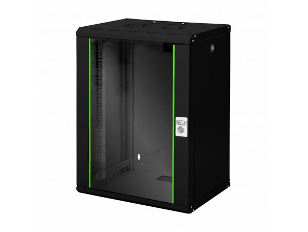 Digitus zidni kabinet 16U 820 600x450 črn sestavljen DN-19 16-U-SW