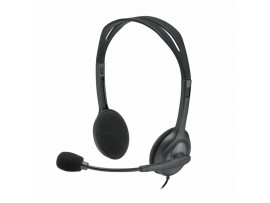 Logitech slušalke+mikrofon H111 temno sive 981-000593 Logitech slušalke+mikrofon H111 temno sive 981-000593