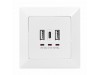 Digitus podometna vtičnica 2xUSB A+1xUSB TipC+3100 mA DA-70618