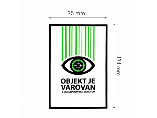 Nalepka "VIDEO" A6 (134x95) bela