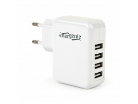 Energenie polnilec USB 4xTipA bel EG-U4AC-02