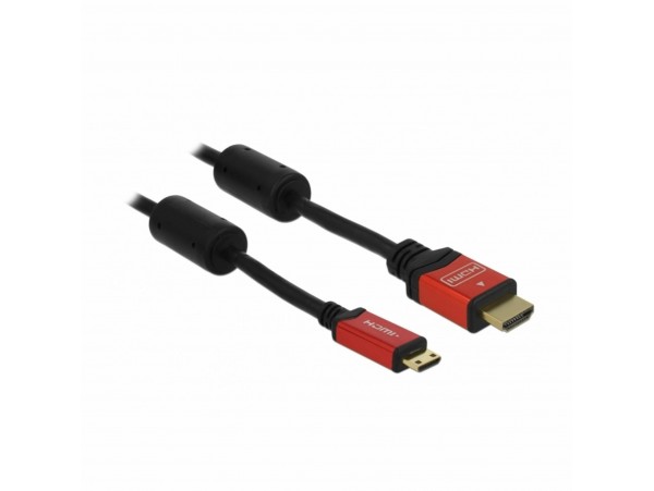 Delock kabel HDMI/mini  3D 4K 5m črn 84338