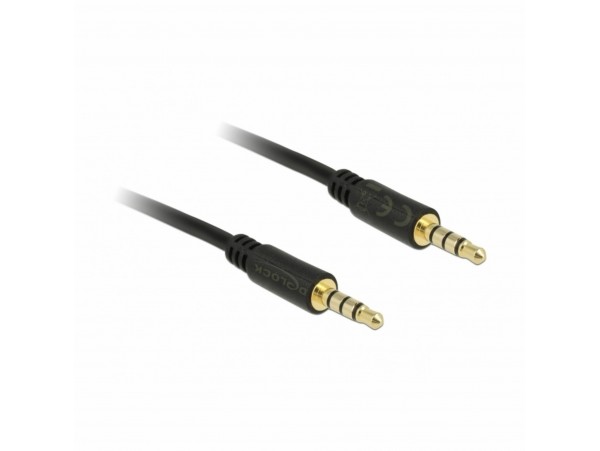Delock kabel AVDIO 3,5M-3,5M 4pin 2m črn