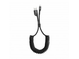 Baseus kabel USB/Lightning  1m 2A spiralni črn CALSR-01