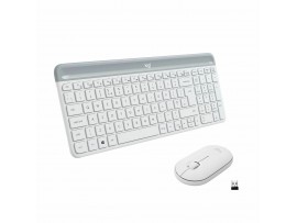 Logitech tipkovnica & miška MK470 SLO slim brezžična bela 920-009205