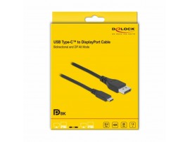 Delock kabel USB TipC - DisplayPort 1,5m 8K 60Hz obojesmerni 86040