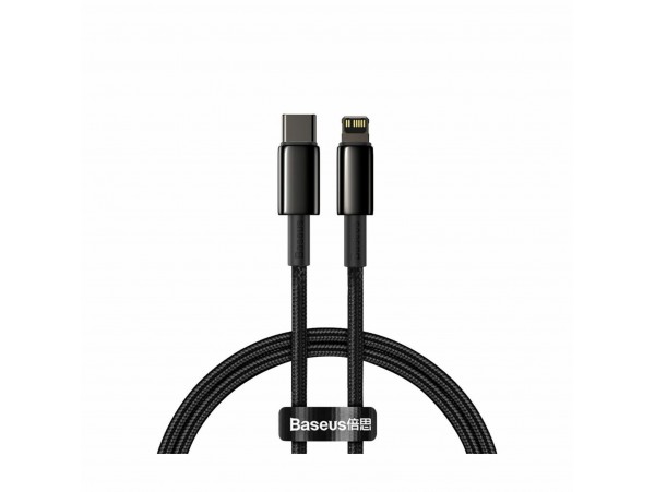 Baseus kabel TipC/Lightning 1m 20W PD Tungsten pleten črn CATLWJ-01