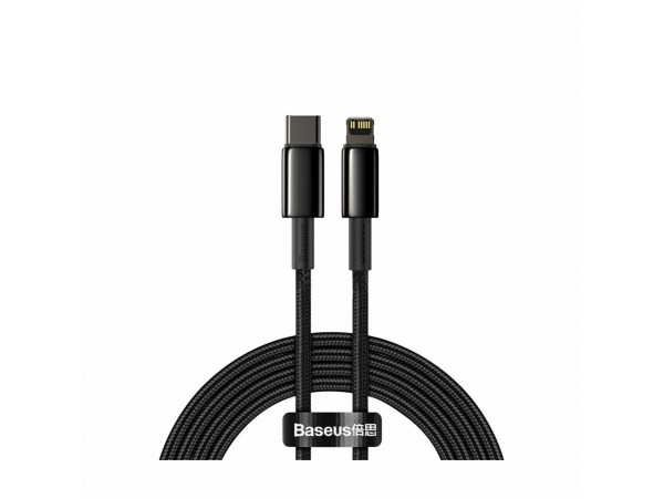 Baseus kabel TipC/Lightning 2m 20W PD Tungsten pleten črn CATLWJ-A01