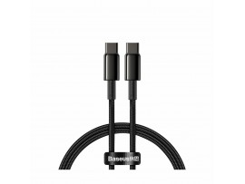 Baseus kabel USB C-C 1m 100W 20V 5A črn Tungsten pleten CATWJ-01 Baseus kabel USB C-C 1m 100W 20V 5A črn Tungsten pleten CATWJ-01