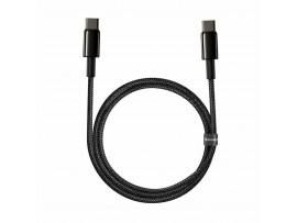Baseus kabel USB C-C 1m 100W 20V 5A črn Tungsten pleten CATWJ-01