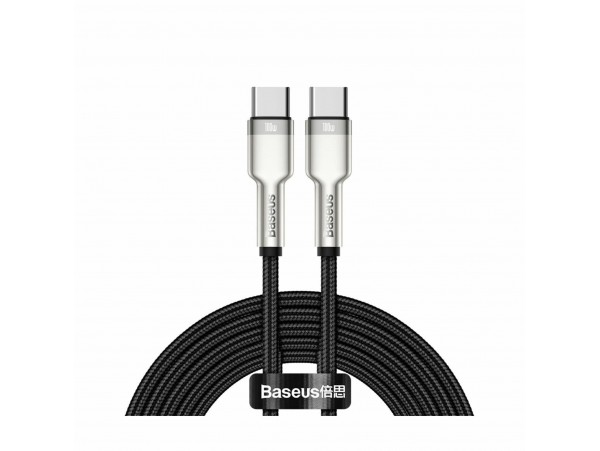 Baseus kabel USB C-C 2m 100W 20V 5A Cafule Metal pleten črn CATJK-D01