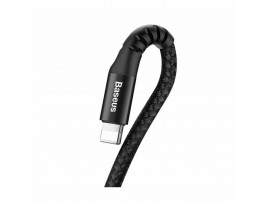 Baseus kabel USB/Lightning 1m 2A spiralni črn CALSR-01
