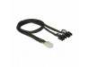Delock adapter DC 6pin na 2x8pin za PCIe grafične kart. 0,3m 85455