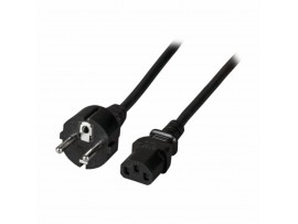 EFB napajalni kabel 220V EURO 3m ravni črn EK508SW.3