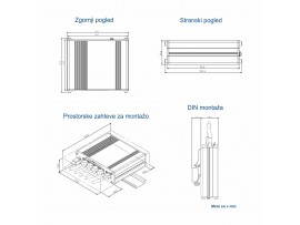 Teltonika stikalo Giga  5-port 4x PoE 120W DIN Mini kovinsko ohišje TSW100
