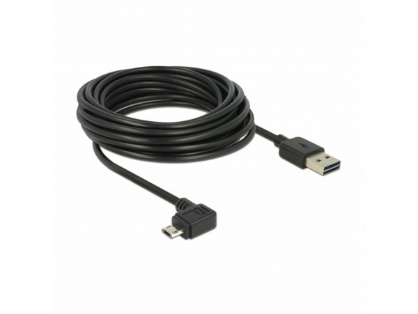 Delock kabel USB A-B mikro kotni EASY 5m obojestranski 85562