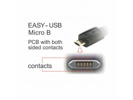 Delock kabel USB A-B mikro kotni EASY 5m obojestranski 85562