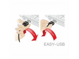 Delock kabel USB A-B mikro kotni EASY 5m obojestranski 85562