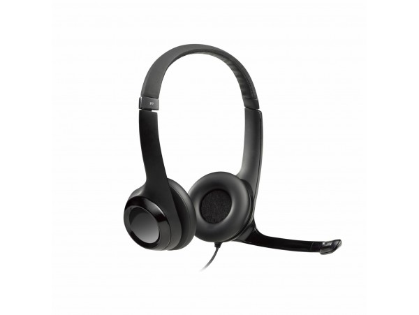 Logitech slušalke+mikrofon H390 črne 981-000406