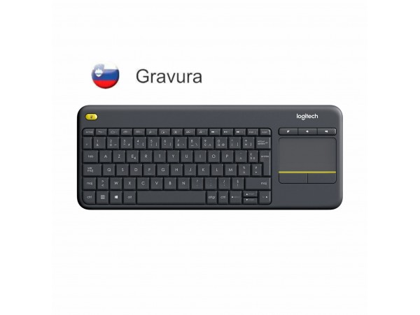 Logitech tipkovnica K400 Plus SLO brezžična Touch Unifying črna 920-008385