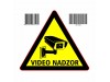 Nalepka trikotna "VIDEONADZOR" A5 (145x145)